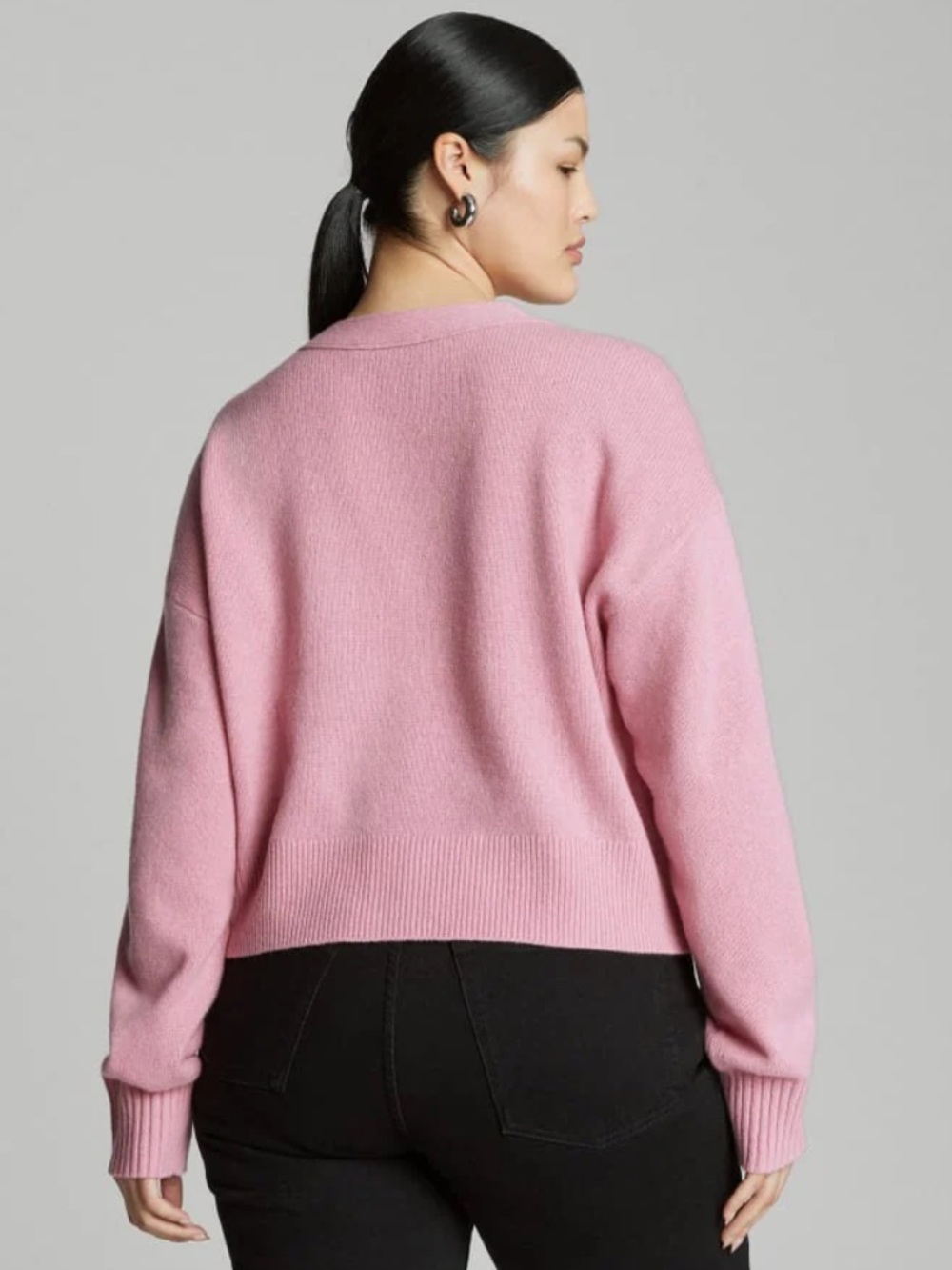 Nwot Everlane The Cashmere Cardigan In Bubblegum View 3